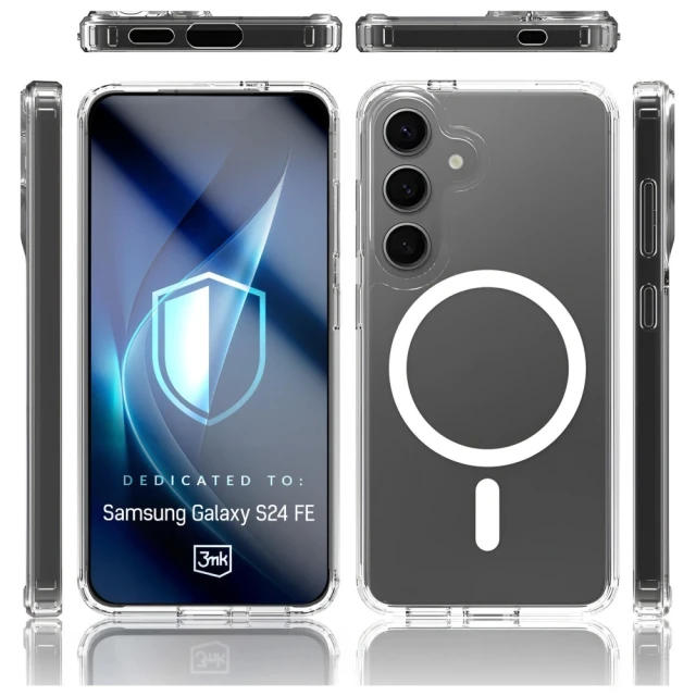 Чохол 3mk Armor MagCase для Samsung Galaxy S24 FE (S721) Clear with MagSafe (5903108658607)