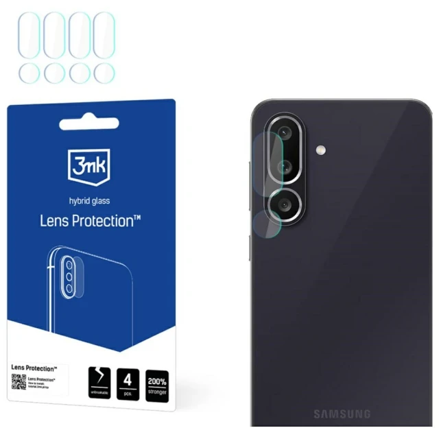 Захисне скло 3mk для камери Samsung Galaxy M56 Lens Protection Transparent (4 pack) (5903108660945)