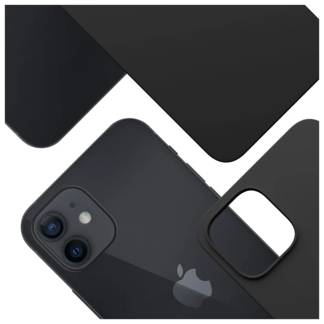Чехол 3mk Hardy MagSilicone для iPhone 12 Black with MagSafe (5903108661232)