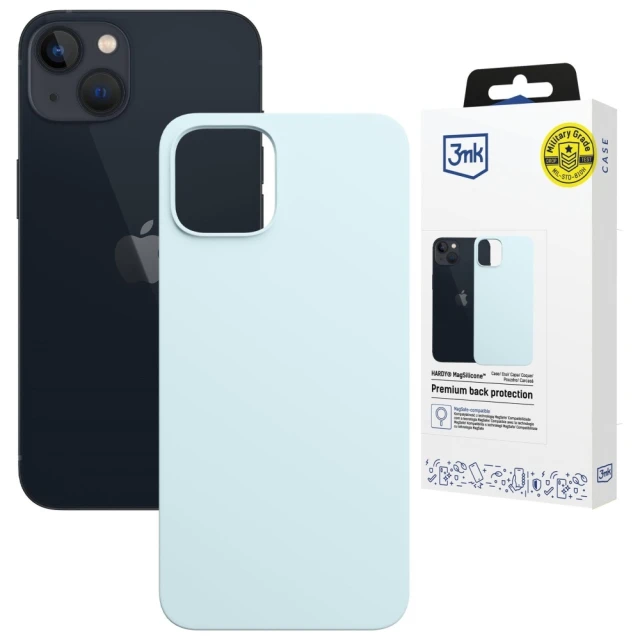 Чехол 3mk Hardy MagSilicone для iPhone 15 Plus Blue with MagSafe (5903108661331)
