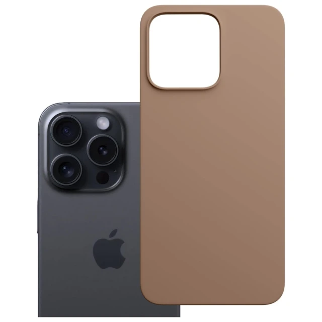Чохол 3mk Hardy MagSilicone для iPhone 15 Pro Dark Gold with MagSafe (5903108661348)