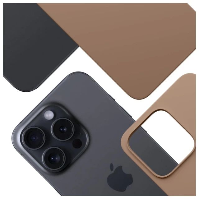 Чохол 3mk Hardy MagSilicone для iPhone 15 Pro Max Dark Gold with MagSafe (5903108661355)