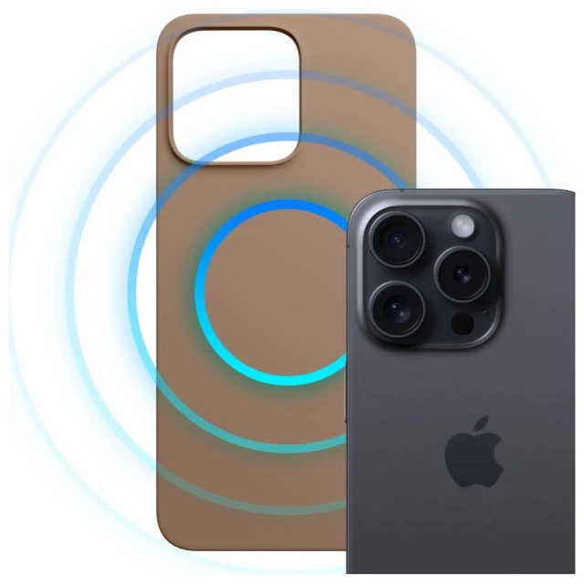 Чохол 3mk Hardy MagSilicone для iPhone 14 Pro Max Gold with MagSafe (5903108661386)