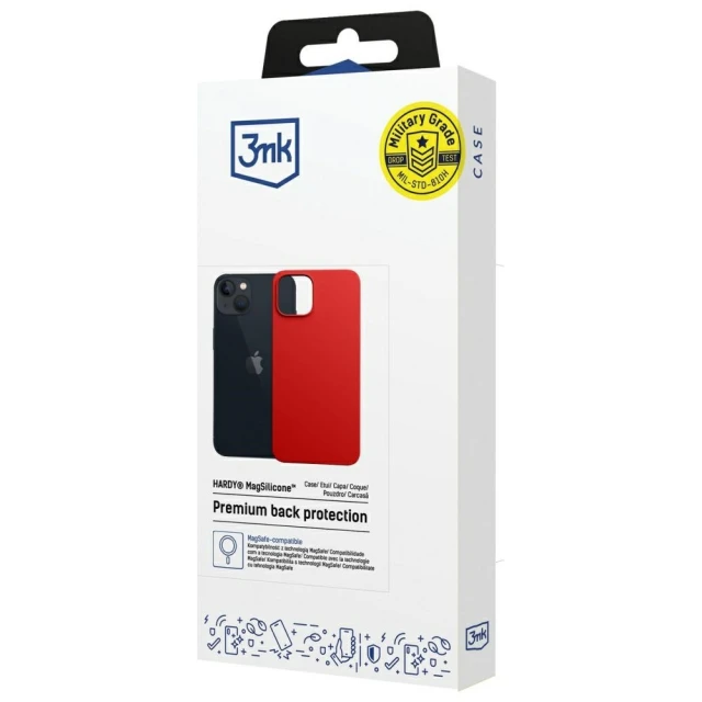 Чохол 3mk Hardy MagSilicone для iPhone 14 Plus Red with MagSafe (5903108661546)