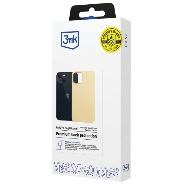 Чохол 3mk Hardy MagSilicone для iPhone 15 Yellow with MagSafe (5903108661706)