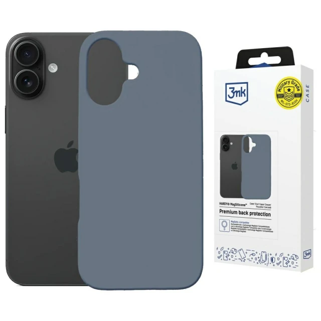 Чохол 3mk Hardy MagSilicone для iPhone 16 Plus Ultramarine with MagSafe (5903108662017)