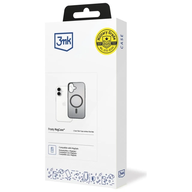 Чохол 3mk Frosty MagCase для iPhone 17 Black with MagSafe (5903108664356)