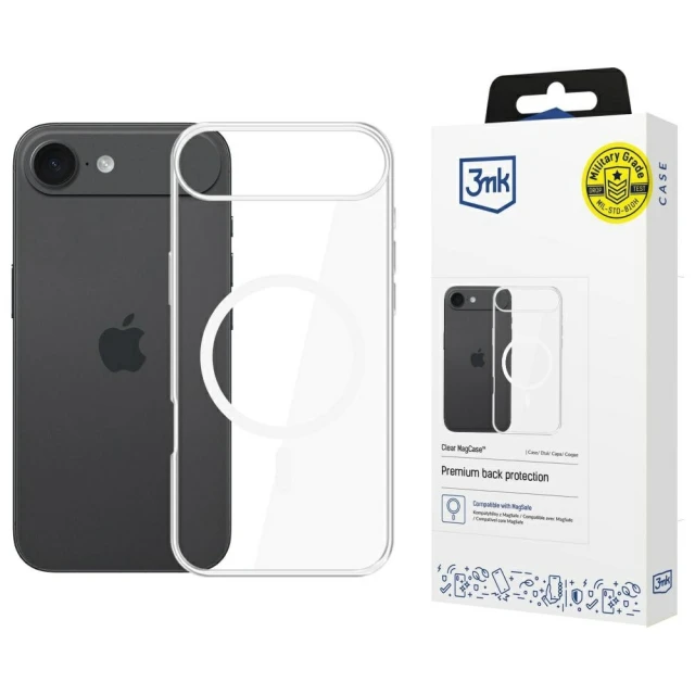 Чохол 3mk Clear MagCase для iPhone 17 Air Transparent with MagSafe (5903108664585)