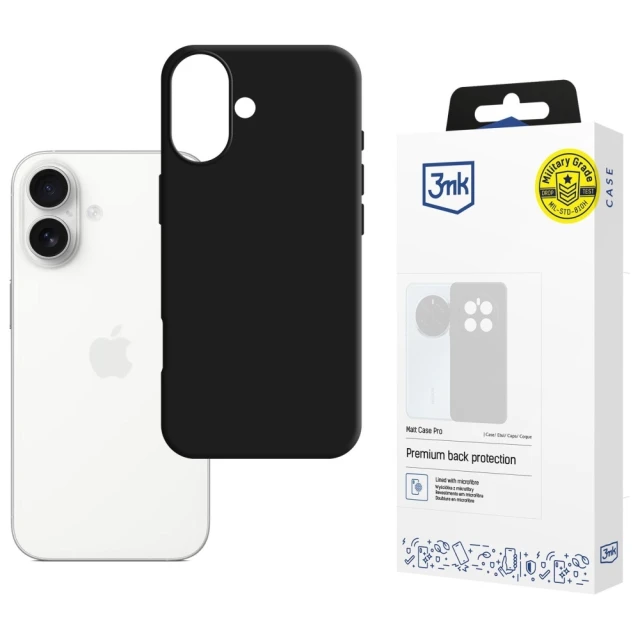 Чохол 3mk Matt Case Pro для iPhone 17 Matte Black (5903108664806)