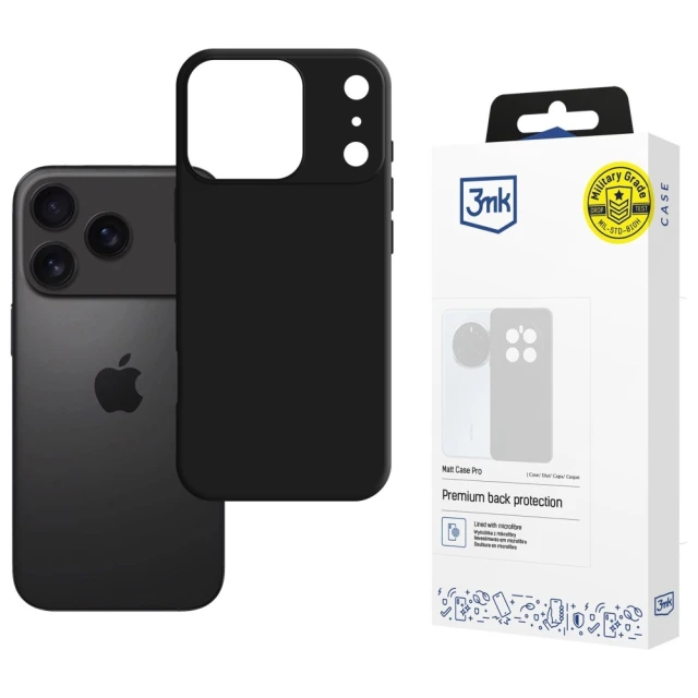 Чохол 3mk Matt Case Pro для iPhone 17 Pro Matte Black (5903108664974)