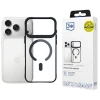 Чехол 3mk Protection Satin Armor MagCase для iPhone 17 Pro Transparent Black with MagSafe (5903108664998)