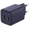 Мережевий зарядний пристрій 3mk Hyper Charger QC/PD 45W 2xUSB-C Black (5903108666640)