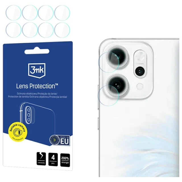 Захисне скло 3mk для камери Oppo Reno 14 Pro Lens Protect Transparent (4 pack) (5903108667623)