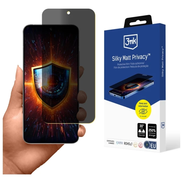 Захисна плівка 3mk Silky Matt Privacy для Oppo Reno 14 Pro Black (5903108667630)