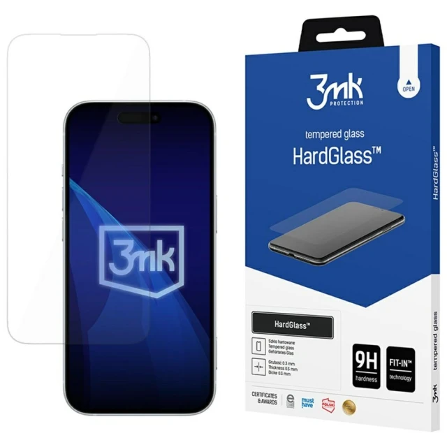 Захисне скло 3mk HardGlass для iPhone 16 Pro Max / 17 Pro Max (5903108669306)