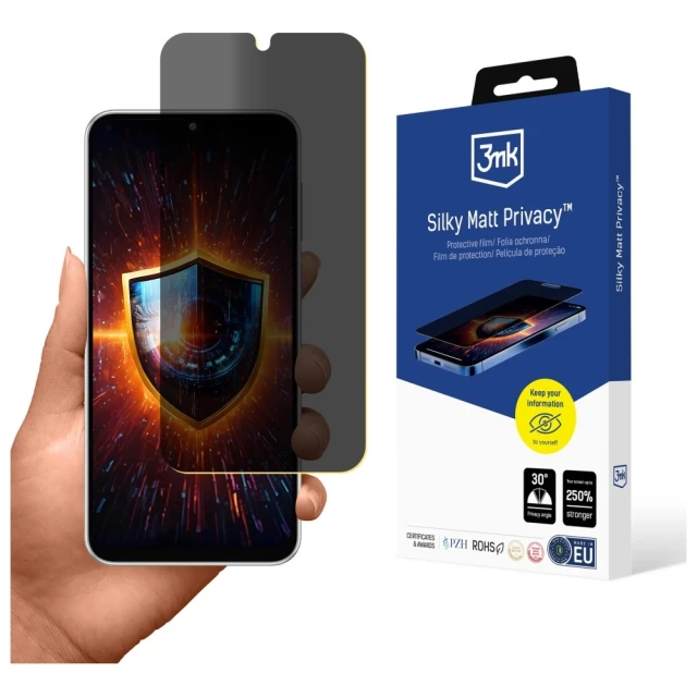 Захисна плівка 3mk Silky Matt Privacy для Samsung Galaxy M36 (M366) Black (5903108676335)