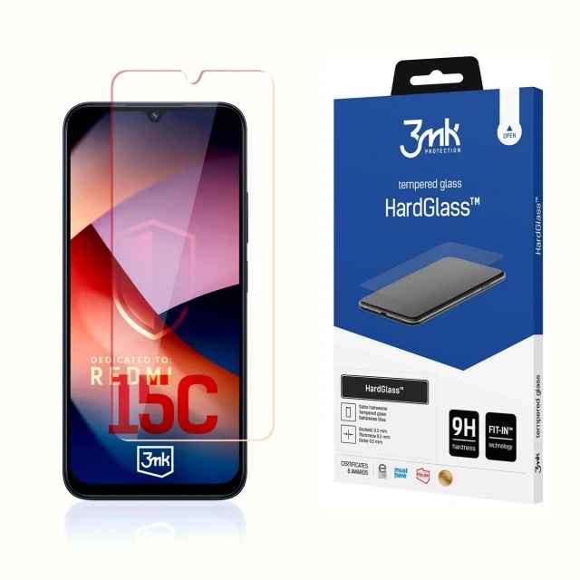 Захисне скло 3mk HardGlass для Xiaomi Redmi 15C (5903108677868)