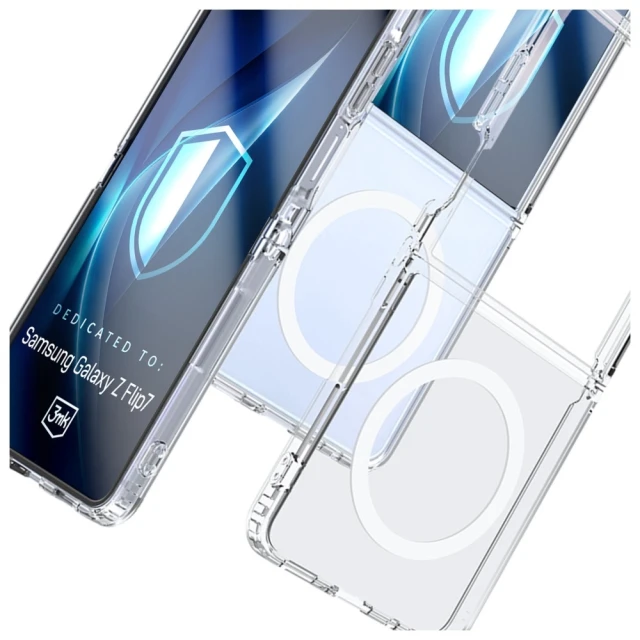 Чохол 3mk Protection Armor MagCase для Samsung Galaxy Z Flip 7 Transparent (5903108678254)