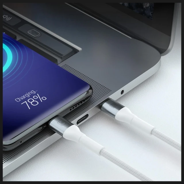Кабель 3mk Hyper Cable N-Series USB-C to USB-C 1m White (5903108680219)