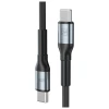 Кабель 3MK Hyper Cable N-SERIES USB-C to USB-C 2m 20V/3A 60W Black (5903108680226)