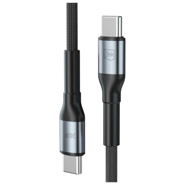Кабель 3MK Hyper Cable N-SERIES USB-C to USB-C 2m 48V/5A 240W Black (5903108680233)