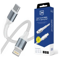 Кабель 3mk Hyper Cable N-Series USB-C to Lightning 1m White (5903108680240)