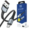 Кабель 3mk Hyper Cable N-SERIES USB-A / MicroUSB 1m 5V/2.4A 12W Чорний (5903108680349)