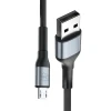 Кабель 3mk Hyper Cable N-SERIES USB-A / MicroUSB 1m 5V/2.4A 12W Чорний (5903108680349)