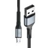 Кабель 3mk Hyper Cable N-SERIES USB-A / MicroUSB 1m 5V/2.4A 12W Чорний (5903108680349)