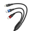 Кабель 3mk Hyper Cable N-SERIES 3 in 1 USB-A / Lightning / Micro 1.2m Black (5903108681995)