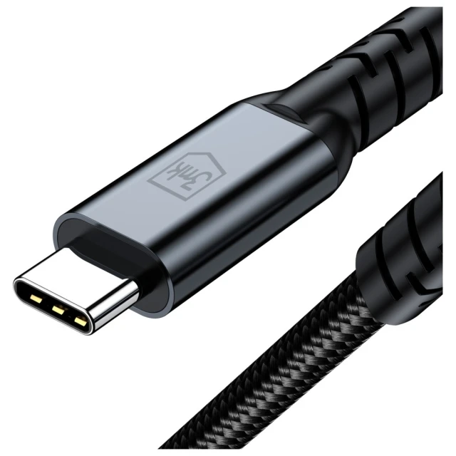 Кабель 3MK Hyper Cable N-SERIES USB-C Thunderbolt 4 1m 48V/5A 40Gb/s 240W 8K60Hz Black (5903108682008)