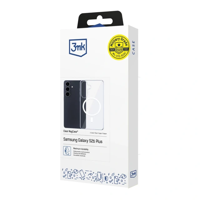 Чохол 3mk Clear MagCase для Samsung Galaxy S26 Plus Clear (5903108705875)