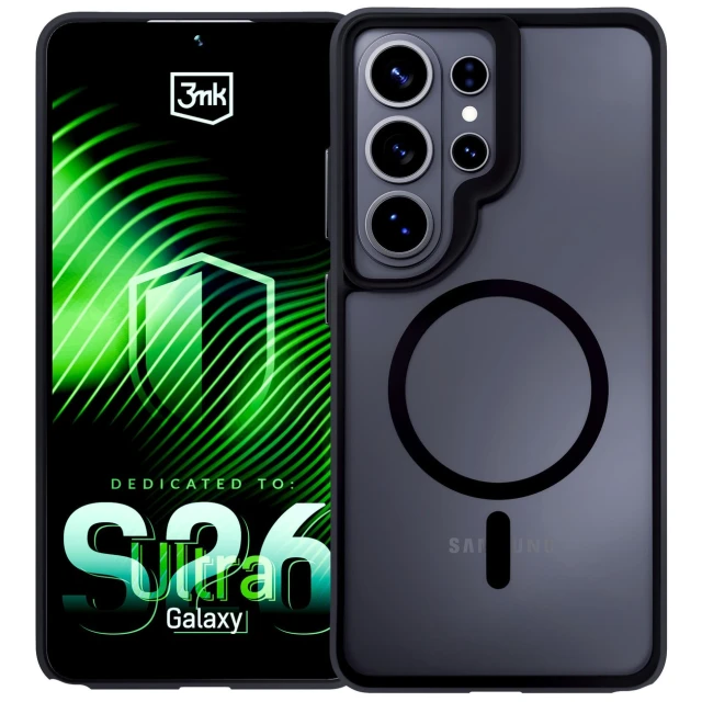 Чохол 3mk Satin Armor MagCase для Samsung Galaxy S26 Ultra Clear Black (5903108706155)