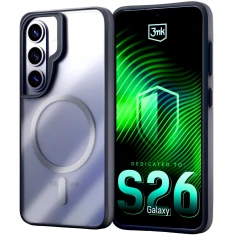 Чехол 3mk Satin Armor MagCase для Samsung Galaxy S26 Clear Black (5903108706179)