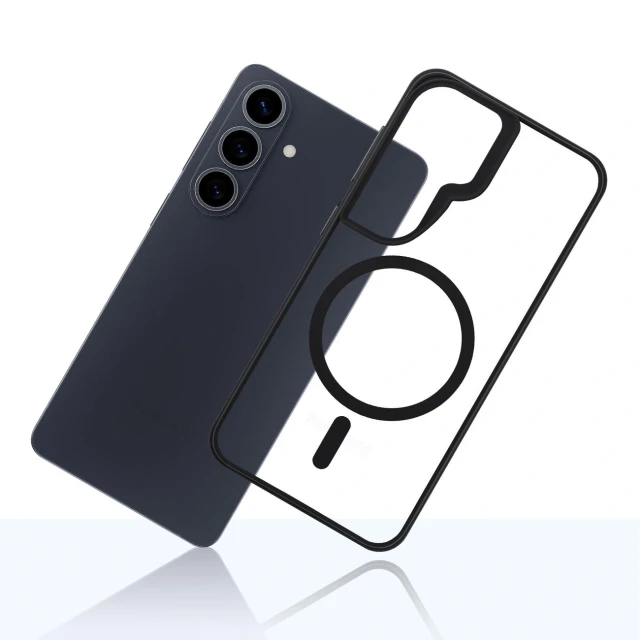 Чохол 3mk Satin Armor MagCase для Samsung Galaxy S26 Clear Black (5903108706179)