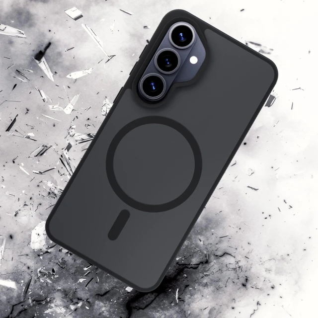 Чохол 3mk Smoke MagCase для Samsung Galaxy S26 Black with MagSafe (5903108706209)