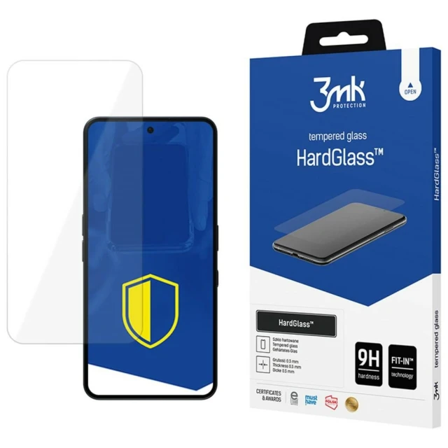Захисне скло 3mk HardGlass для Nothing Phone (3a) (5903108734127)