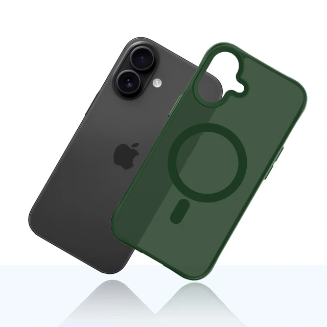 Чохол 3mk Smoke MagCase для iPhone 17 Green-Translucent with MagSafe (5903108741163)