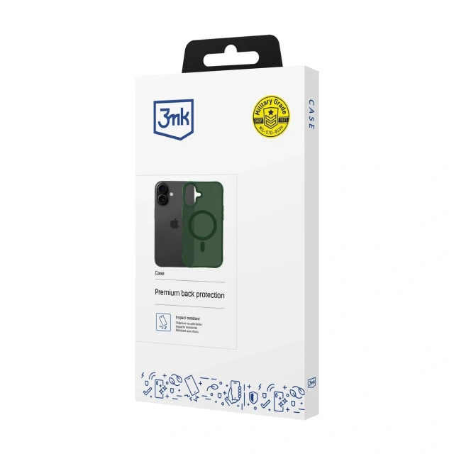 Чохол 3mk Smoke MagCase для iPhone 17 Green-Translucent with MagSafe (5903108741163)