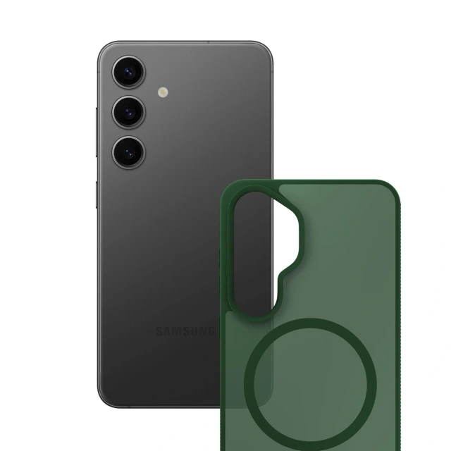 Чохол 3mk Smoke MagCase для Samsung Galaxy S24 Green with MagSafe (5903108741200)