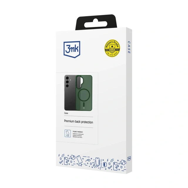 Чохол 3mk Smoke MagCase для Samsung Galaxy S24 Green with MagSafe (5903108741200)