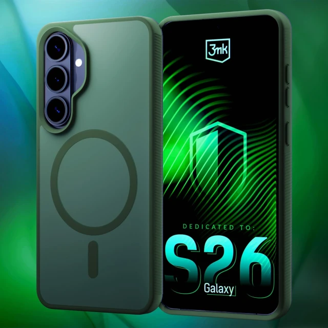 Чохол 3mk Smoke MagCase для Samsung Galaxy S26 Зелений with MagSafe (5903108741231)