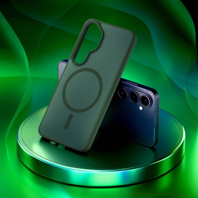 Чохол 3mk Smoke MagCase для Samsung Galaxy S26 Plus Зелений with MagSafe (5903108741255)