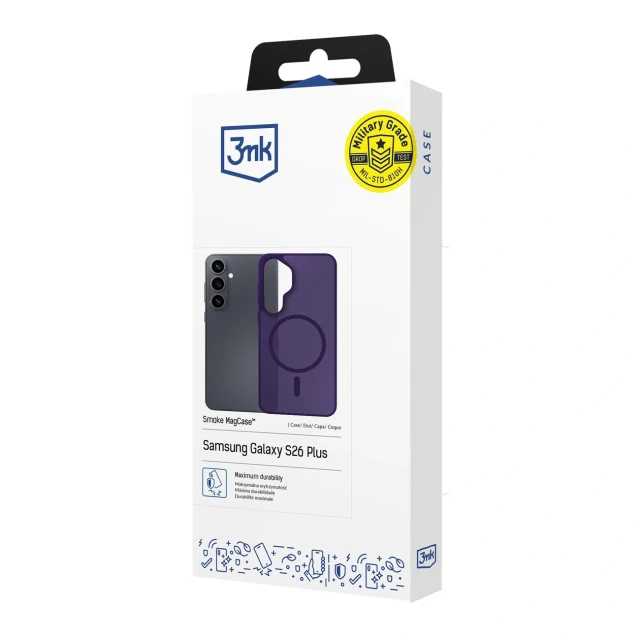 Чохол 3mk Smoke MagCase для Samsung Galaxy S26 Plus Фіолетовий with MagSafe (5903108741385)