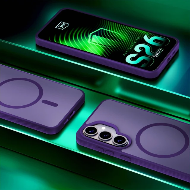 Чохол 3mk Smoke MagCase для Samsung Galaxy S26 Plus Фіолетовий with MagSafe (5903108741385)