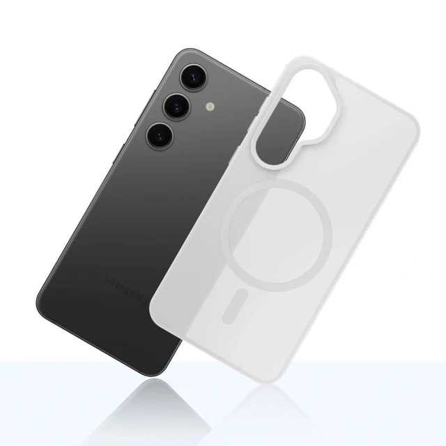 Чохол 3mk Smoke MagCase для Samsung Galaxy S25 Білий-напівпрозорий with MagSafe (5903108741439)