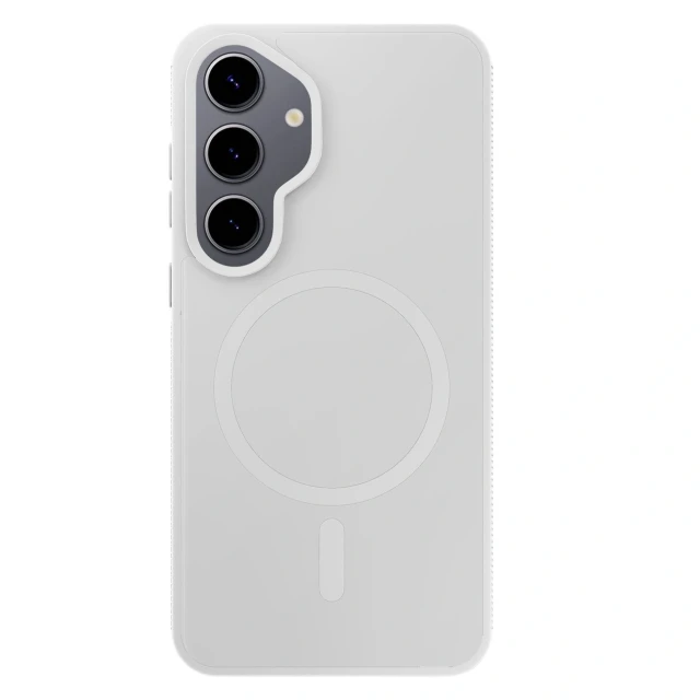 Чохол 3mk Smoke MagCase для Samsung Galaxy S25 Білий-напівпрозорий with MagSafe (5903108741439)