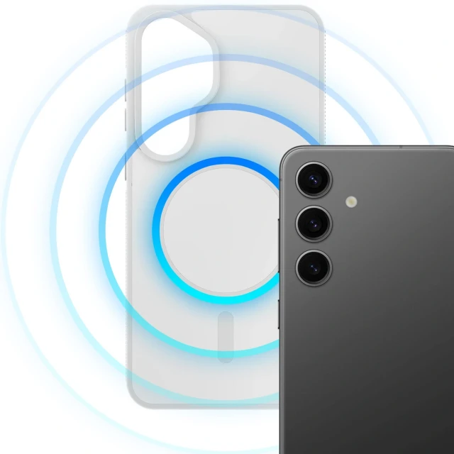 Чохол 3mk Smoke MagCase для Samsung Galaxy S25 Білий-напівпрозорий with MagSafe (5903108741439)