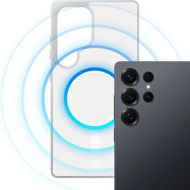 Чохол 3mk Smoke MagCase для Samsung Galaxy S25 Ultra Білий-напівпрозорий with MagSafe (5903108741446)