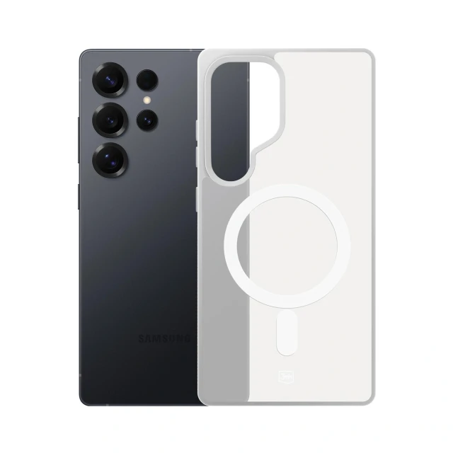 Чохол 3mk Smoke MagCase для Samsung Galaxy S25 Ultra Білий-напівпрозорий with MagSafe (5903108741446)